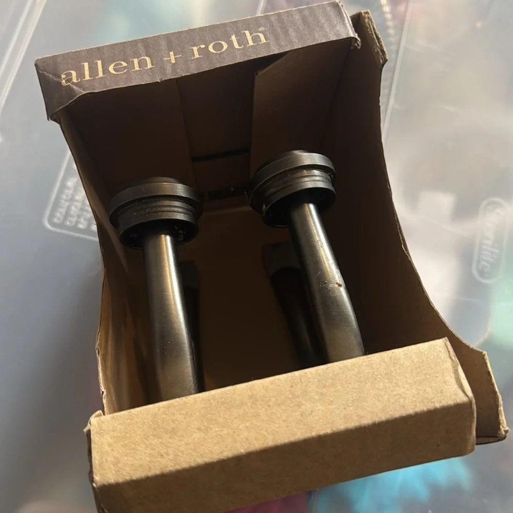 Allen + Roth Oil Rubbed Bronze Steel Curtain Holdbacks 2 Pack New NIB